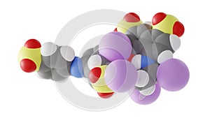 Brilantní černý molekula jídlo barvení151 molekulární struktura  trojrozměrný 