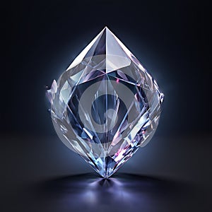 Brilliant Blue Diamond in the Dark