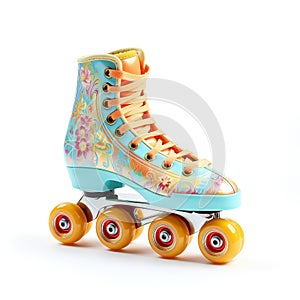 A brilliant color image of a pair of Roller Skates generative AI