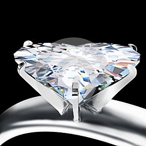 Brilliant cut heart diamond