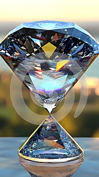 Brilliant diamond reflecting light