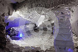 Brilliant grotto in Kungur ice cave