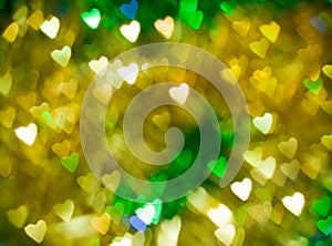 Brilliant hearts as background