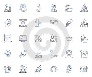 Brilliant idea line icons collection. Innovation, Ingenious, Creative, Imaginative, Resourceful, Clever, Inventive