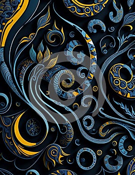 A brilliant mosaic of colors and shapes abstract made by Genarative Ai photo