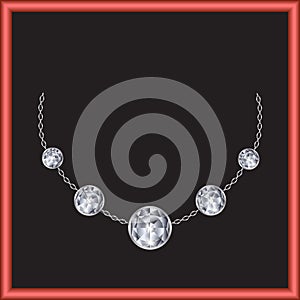 Brilliant necklace vector