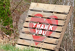 Brilliant Red Heart With Thank You Message for Workers
