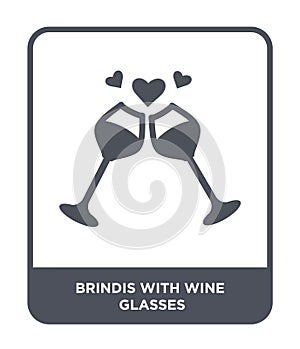 brindis with wine glasses icon in trendy design style. brindis with wine glasses icon isolated on white background. brindis with photo