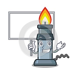 Bring board bunsen burner isolated with the cartoon