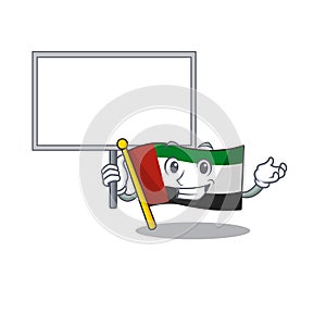 Bring board flag united arab emirates shaped cartoon