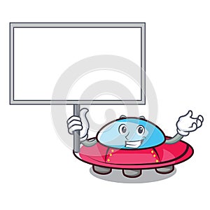 Bring board ufo character cartoon style