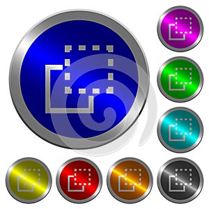 Bring element to front luminous coin-like round color buttons