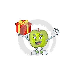 Bring gift granny smith apple character for health mascot