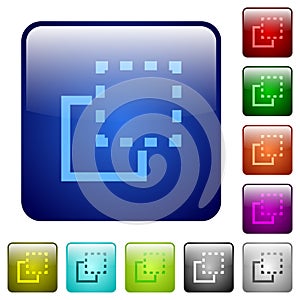 Bring to front color square buttons