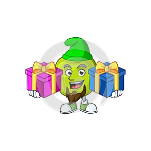 Bring two gifts granny smith apple character for health mascot