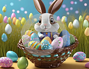 Bringing Chocolate Egg By The Eastern Bunny