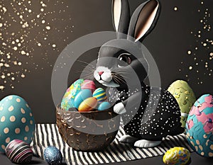 Bringing Chocolate Egg By The Eastern Bunny