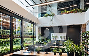 Bringing Nature Indoors Elevating Modern Offices with Green Living Walls and Sustainable Design