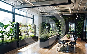 Bringing Nature Indoors Elevating Modern Offices with Green Living Walls and Sustainable Design