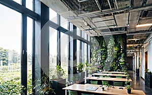 Bringing Nature Indoors Elevating Modern Offices with Green Living Walls and Sustainable Design