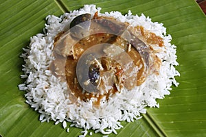 Brinjal sambar - A lentil soup from Tamilnadu