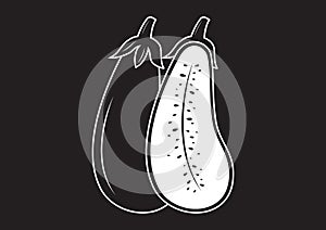 brinjal. Vector illustration decorative design