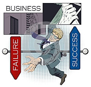 Brink of failure. Stock illustration