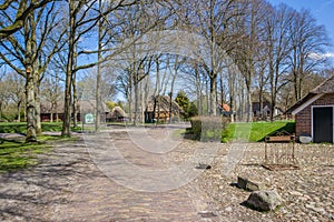 Brink square in the center of historic village Orvelte