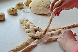 Brioche is braided - apostle cake