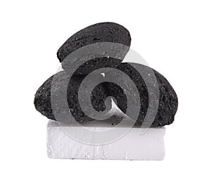 Briquette and firelighter for BBQ