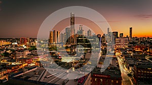 Brisbane, Australia - City skyline at sunset