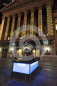 Brisbane, Australia - October 25th, 2014: Colour The City, visual light display in Brisbane City for the G20 meeting.