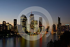 Brisbane City by Kangaroo Point Cliffs