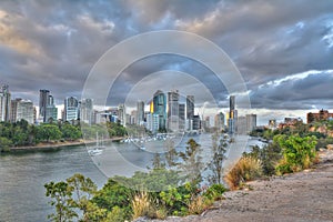 Brisbane City from Kangaroo Point Cliffs