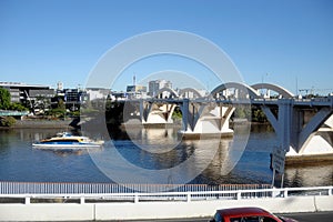 Brisbane Citycat in the river