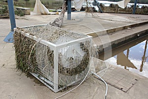 BRISBANE IPSWICH FLOODS QUEENSLAND AUSTRALIA MARCH 4th 2022 -Damage and Debris left behind at Colleges Crossing Recreation Park on