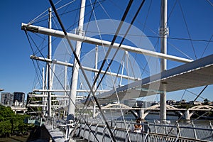 Brisbane Kurilpa Bridge over the Brisbane River
