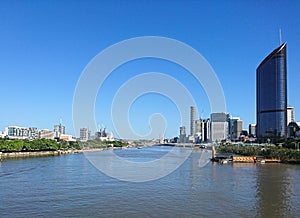 Brisbane River with Southbank and the City Centre photo