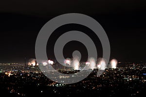 Brisbane Riverfire Fireworks City Wide Shot