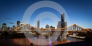 Brisbane Skyline At Dusk