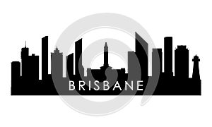 Brisbane skyline silhouette. photo