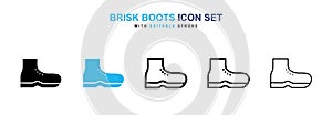 Brisk boots icon vector