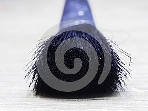 Bristles black macro brush for cleaning