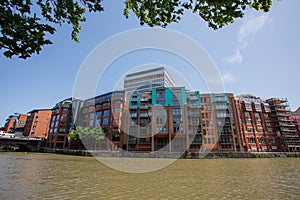 Bristol England UK canal side property at Bridge Quay