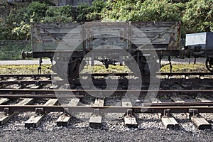 Bristol Harbour with old train carriages