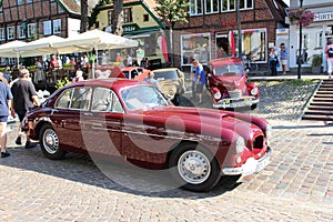 Bristol oldtimer at a car show.