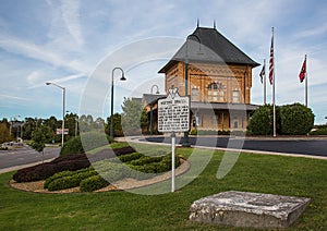 Old historic train depot in Bristol Virginia photo