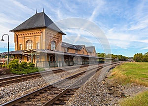 Old historic train depot in Bristol Virginia photo