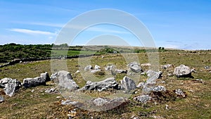 Brisworthy Burrows Bronze Age Hut Circles , Dartmoor ,uk