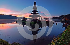 Britain Lake famous temple in Bali island Indonesia